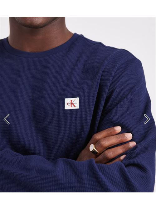 ls waffle badge crewnk tee CALVIN KLEIN JEANS | LV040EM217WFW